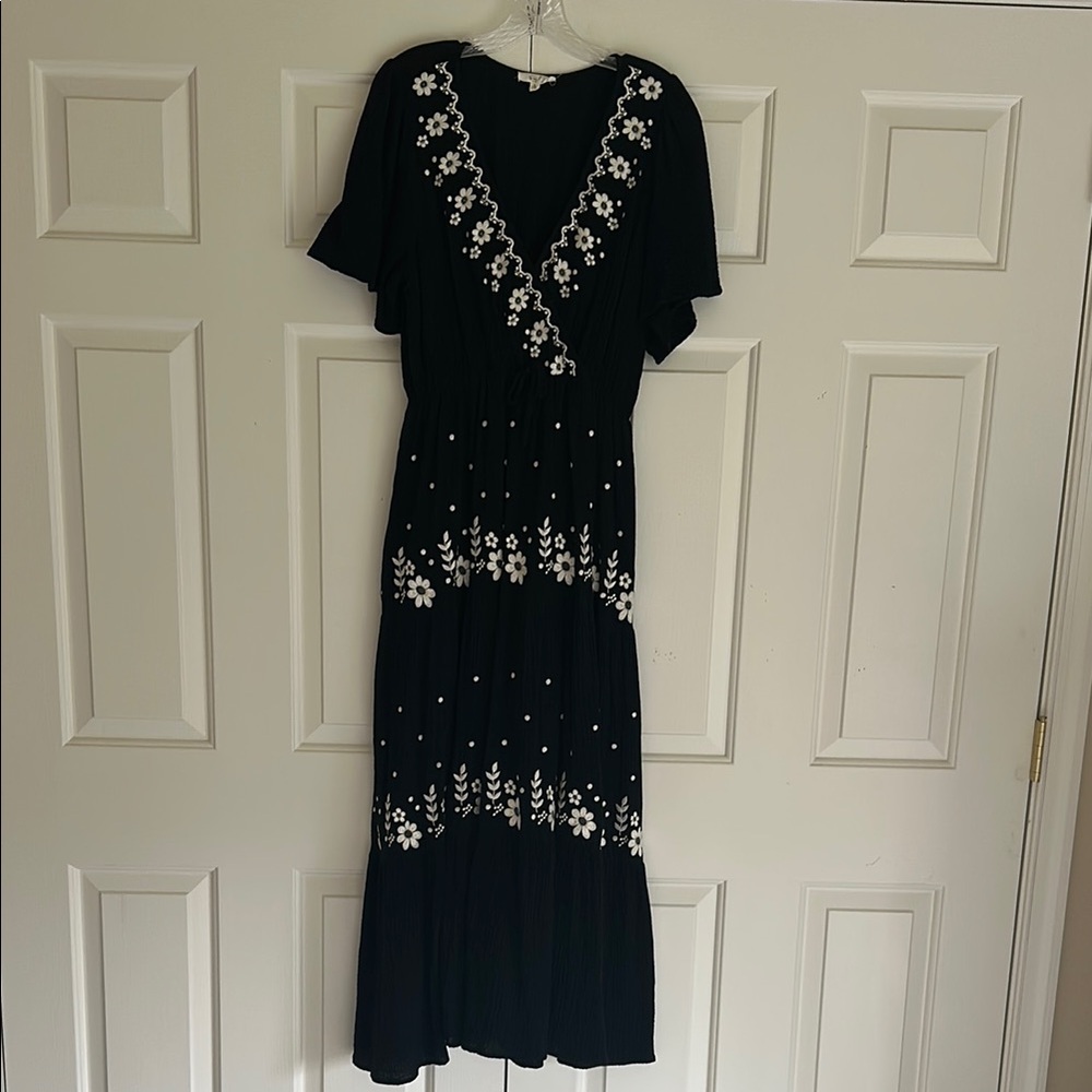 Embroidered Maxi Dress